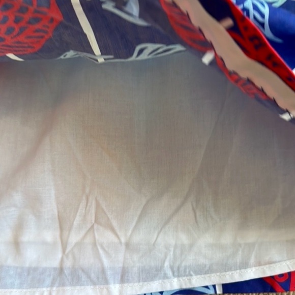 🆕 Classic Prep Hadley Mid-Dress. Fish Print. Smock Top with Tie Straps. Cotton - Picture 7 of 10